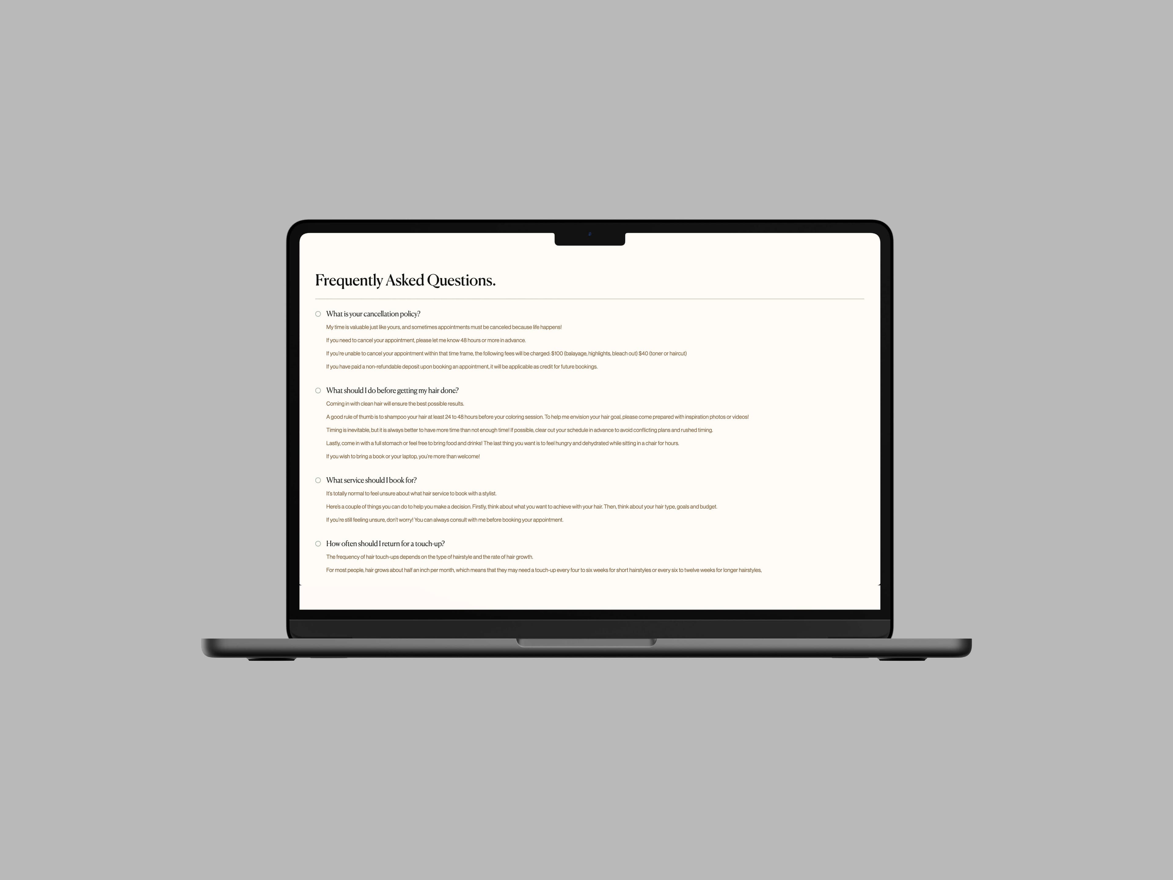 Frequently answered questions