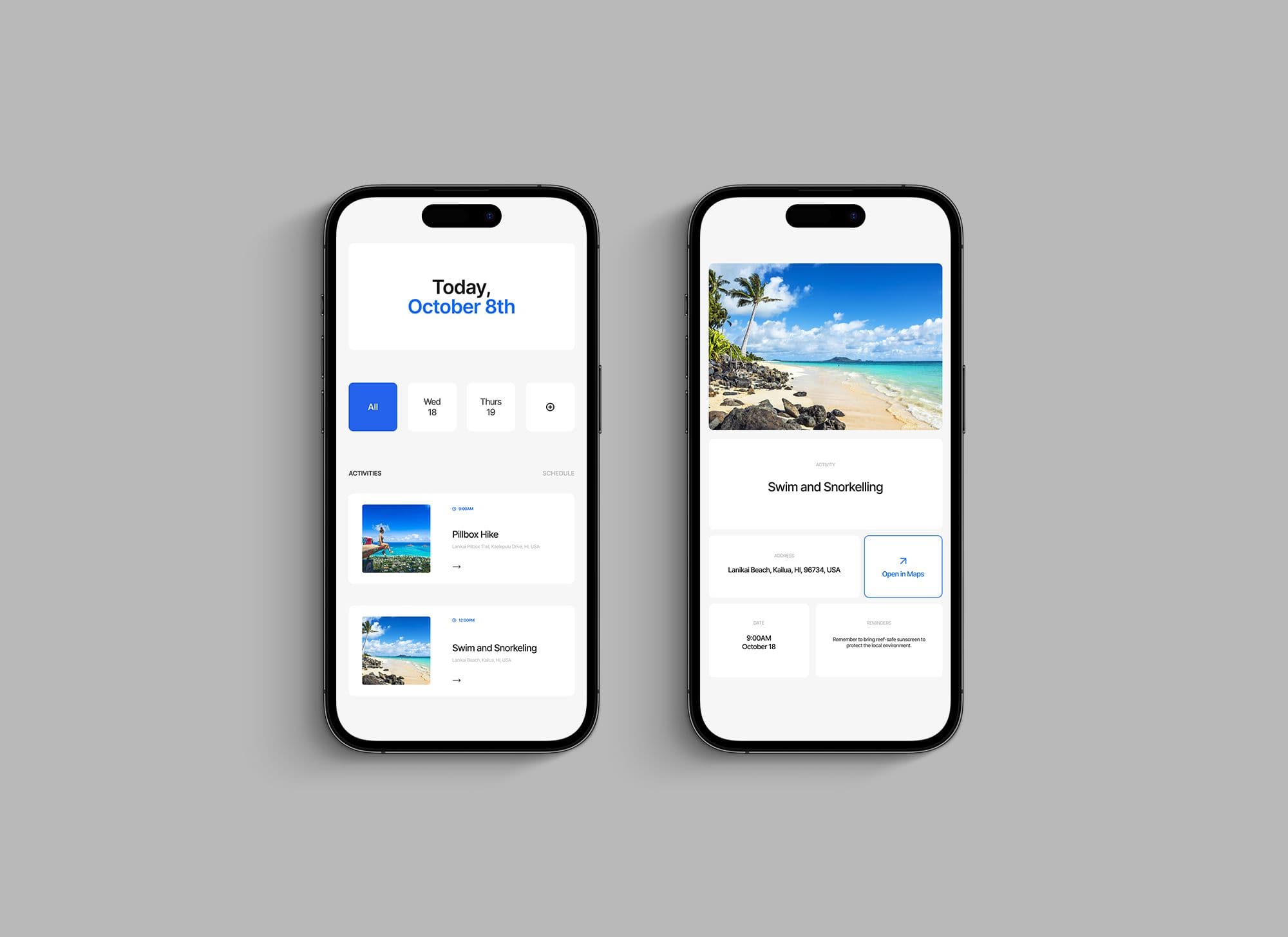 Schedule Details, Mobile