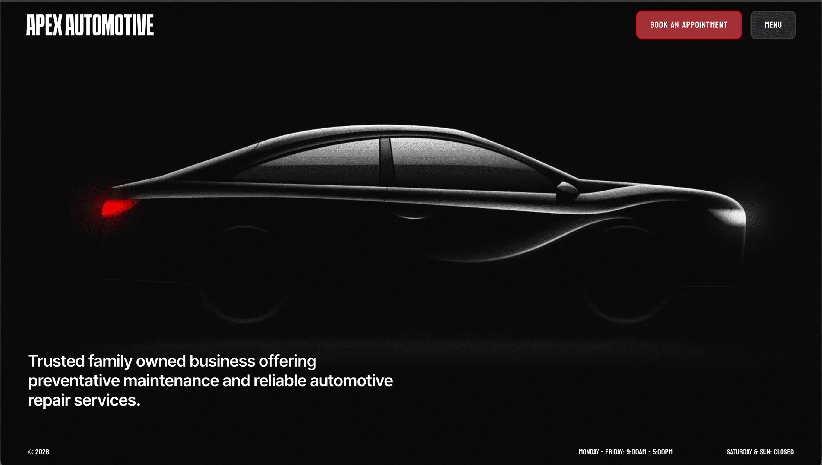 Landing Page, Desktop